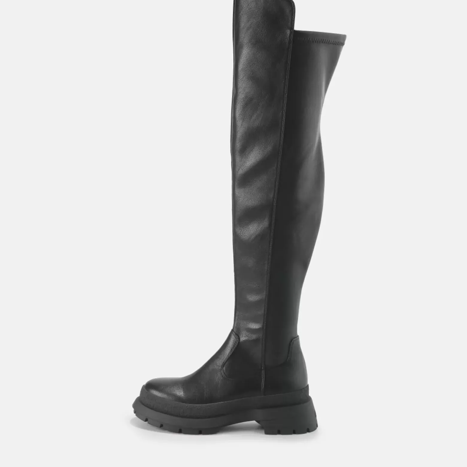 Store BUFFALO Sofia Bottes Plates Veganes Noir
