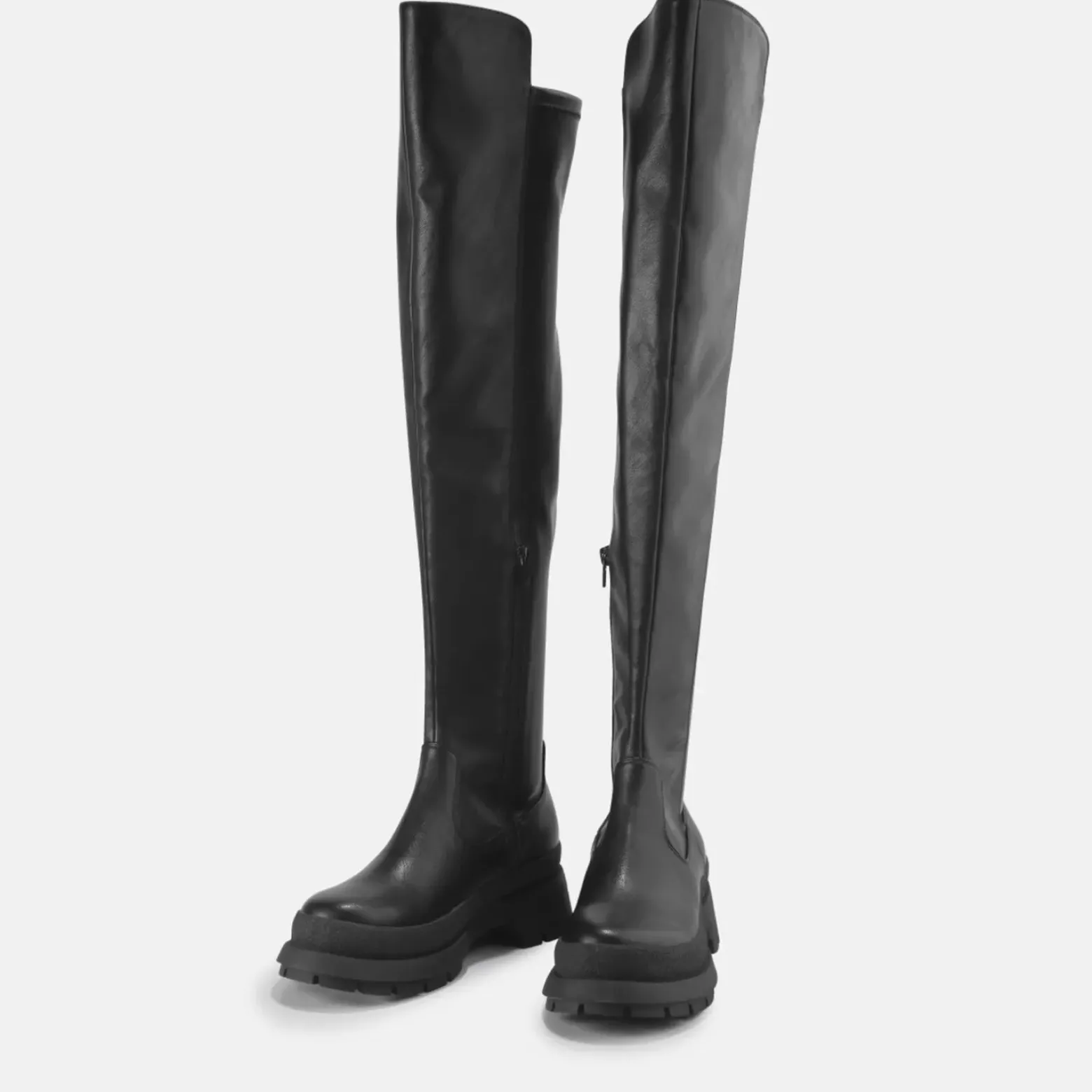 Store BUFFALO Sofia Bottes Plates Veganes Noir