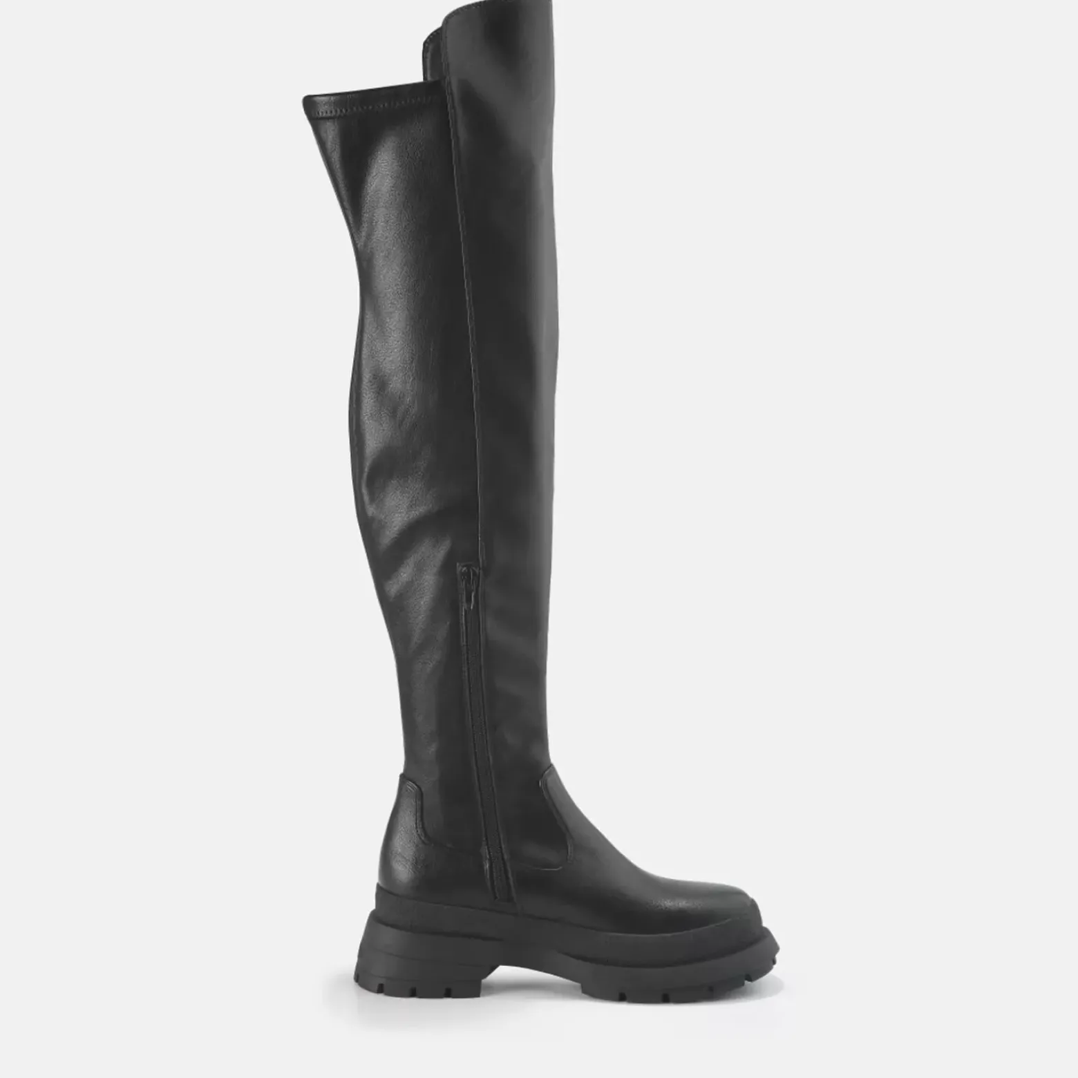 Store BUFFALO Sofia Bottes Plates Veganes Noir