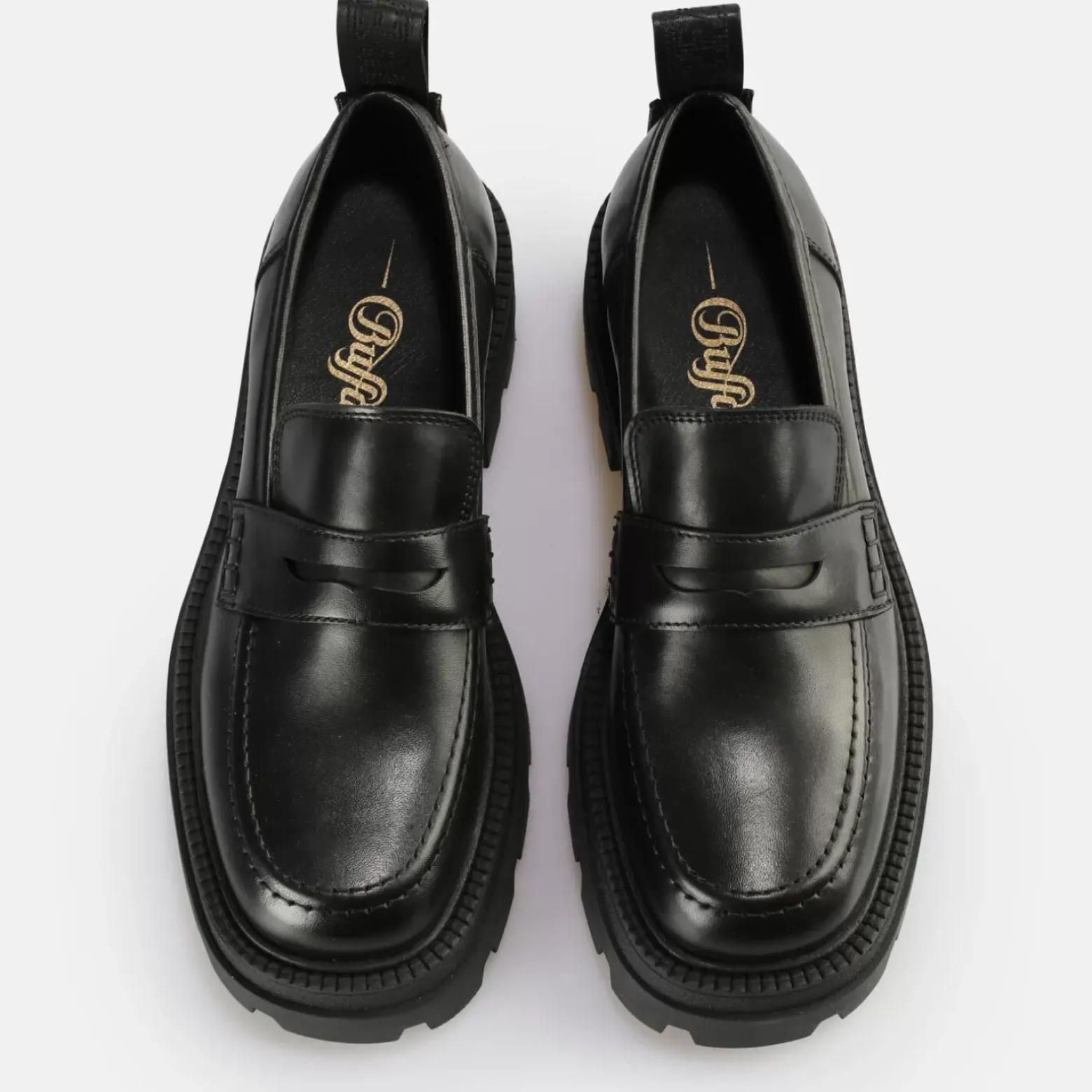 Store BUFFALO Square Loafer Chaussures Basses Noir