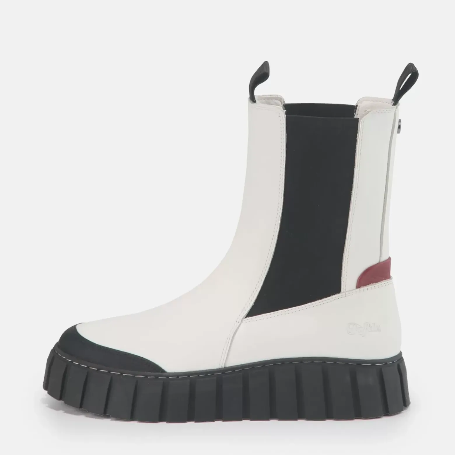 Sale BUFFALO Sunday Bottes Cuir Blanc