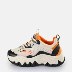 Hot BUFFALO Trail Baskets Basses Veganes/Orange/Noir Creme