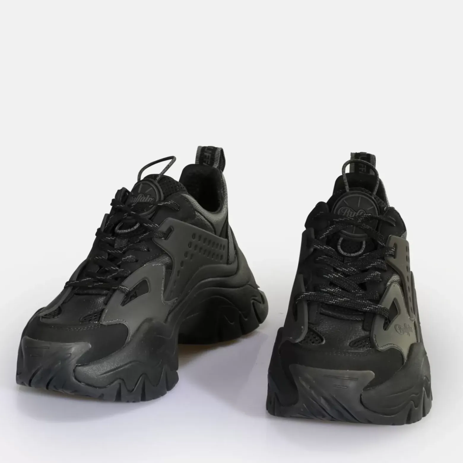 Cheap BUFFALO Trail One Baskets Basses Vegan Noir