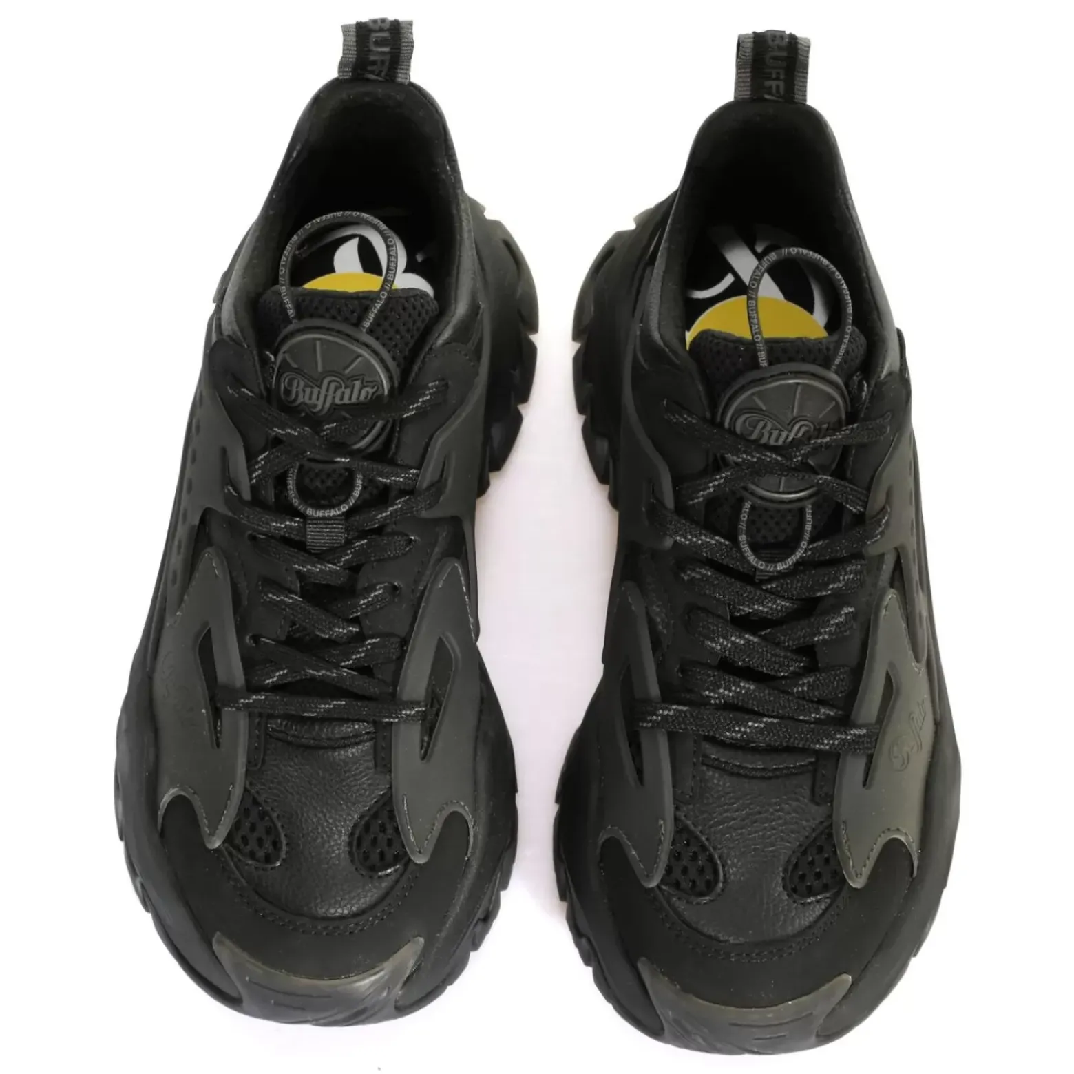 Cheap BUFFALO Trail One Baskets Basses Vegan Noir