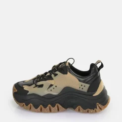 Discount BUFFALO Trail One Baskets Basses Vegan Coquille D'Oeuf/Noir Noir/Beige