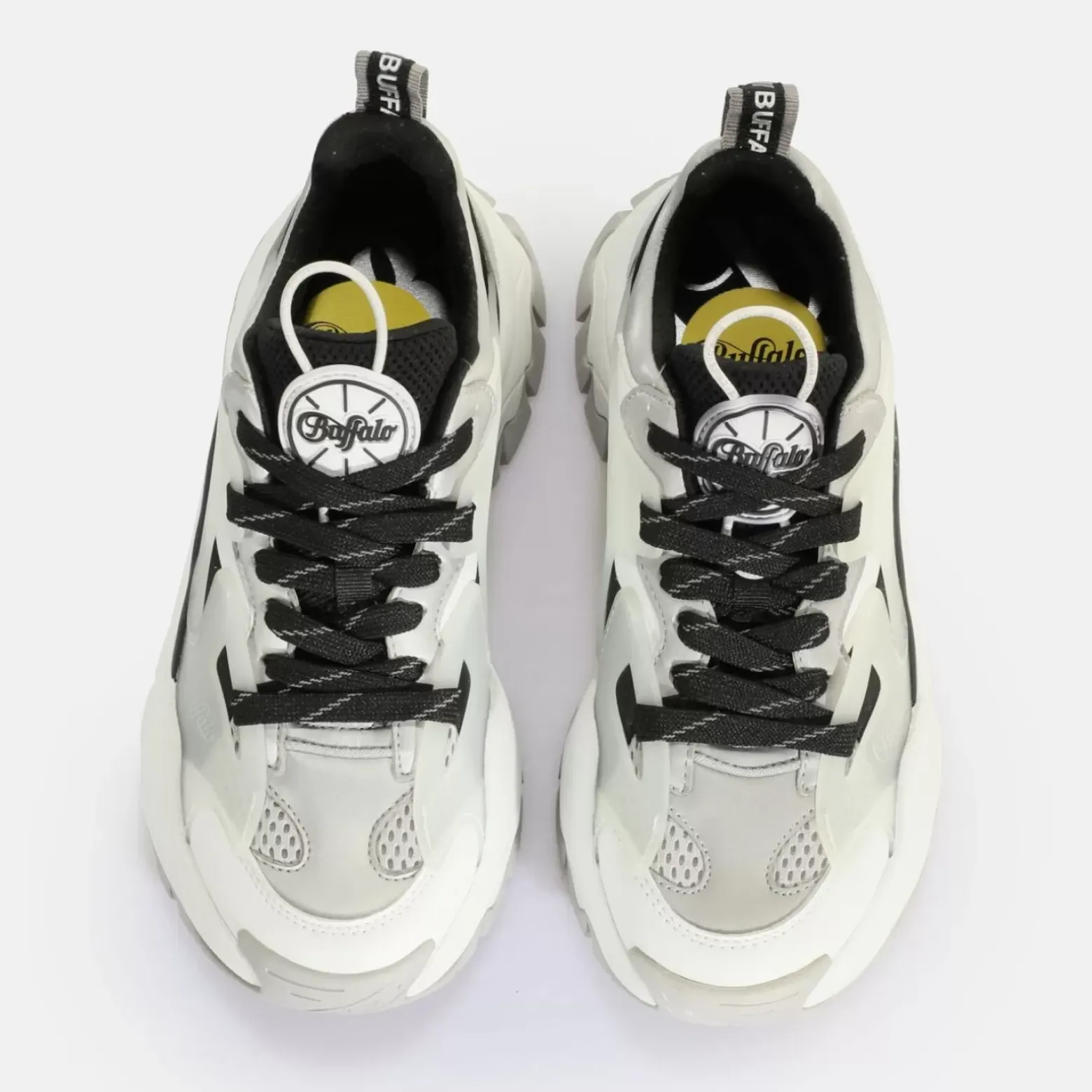 Discount BUFFALO Trail One Baskets Basses Vegan Argent/ Noir