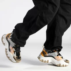 Discount BUFFALO Trail One Baskets Basses Vegan Melange Animal Schwarz/Animal