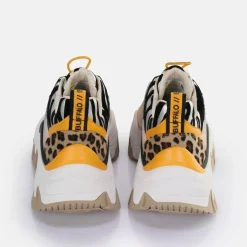 Discount BUFFALO Trail One Baskets Basses Vegan Melange Animal Schwarz/Animal