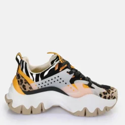 Discount BUFFALO Trail One Baskets Basses Vegan Melange Animal Schwarz/Animal