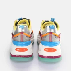 Cheap BUFFALO Triplet Hollow Baskets Basses Vegan Argent/ Violet