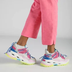 Best BUFFALO Triplet Lace Baskets Basses Veganes Clair/Fluo Multicolore Gris