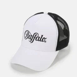 Best BUFFALO Trucker-Caps-Cotton-Blanc/Noir Noir-Blanc