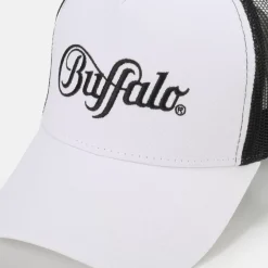 Best BUFFALO Trucker-Caps-Cotton-Blanc/Noir Noir-Blanc