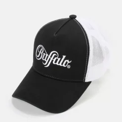 Outlet BUFFALO Trucker-Caps-Cotton-Noir/Blanc Noir-Blanc