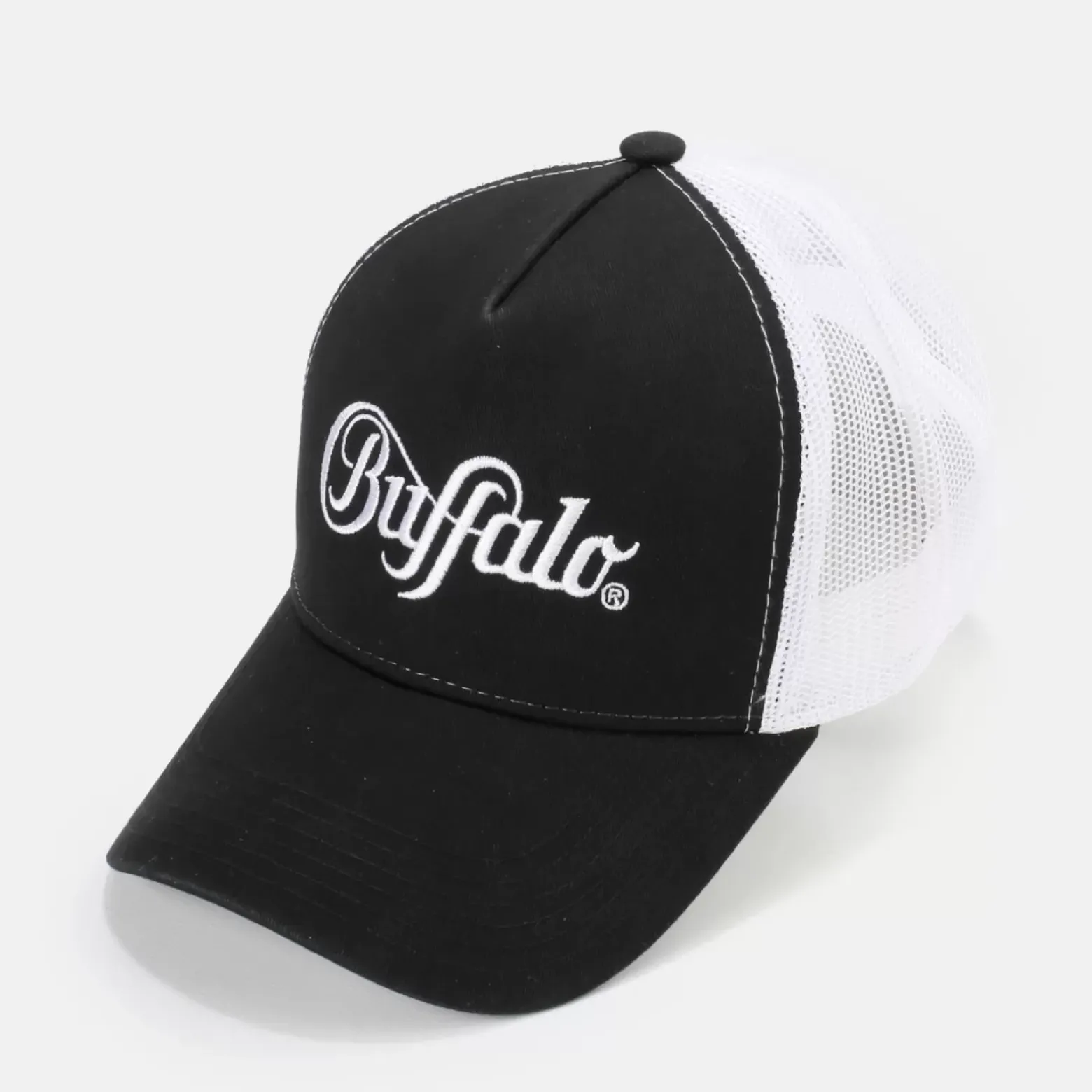 Outlet BUFFALO Trucker-Caps-Cotton-Noir/Blanc Noir-Blanc