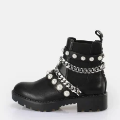 Online BUFFALO Wave Pearl Chelsea Bottes Vegan Noir