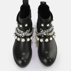 Online BUFFALO Wave Pearl Chelsea Bottes Vegan Noir