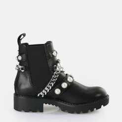 Online BUFFALO Wave Pearl Chelsea Bottes Vegan Noir