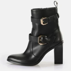 Cheap BUFFALO Zoe Buckle Boot Bottes Vegan Noir